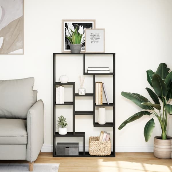 vidaXL bogreol 72x20x120 cm konstrueret træ sort