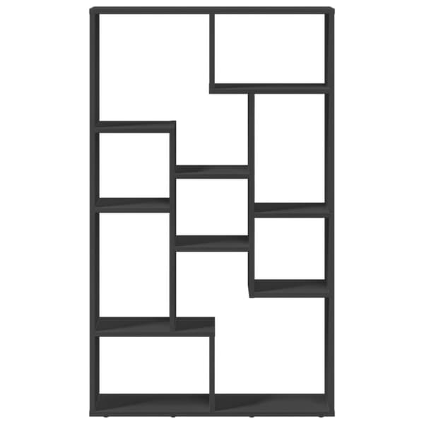 vidaXL bogreol 72x20x120 cm konstrueret træ sort