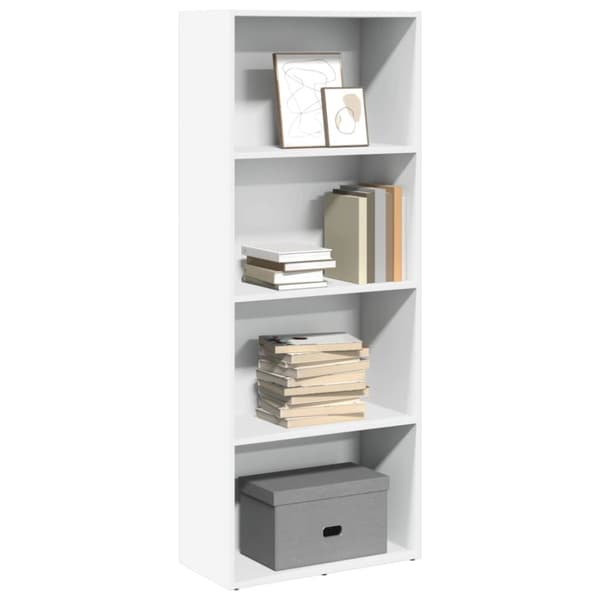vidaXL bogreol 60x30x152 cm konstrueret træ hvid