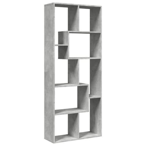 vidaXL bogreol/rumdeler 67x25x161,5 cm konstrueret træ betongrå