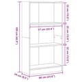 Miniatyrbillede 10 af 11: vidaXL bogreol 60x24x109 cm konstrueret træ hvid