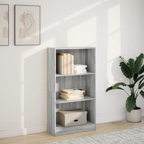 vidaXL bogreol 60x24x109 cm konstrueret træ grå sonoma-eg