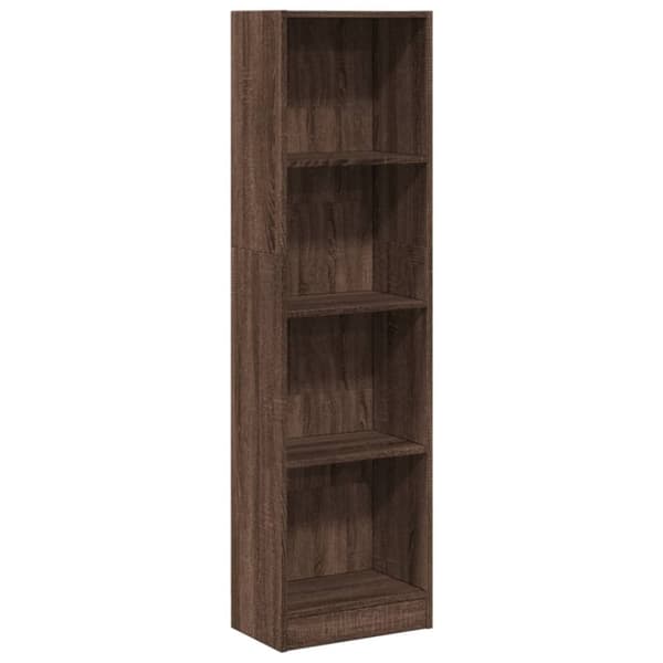 vidaXL Bokhylle brun eik 40x24x143 cm konstruert tre
