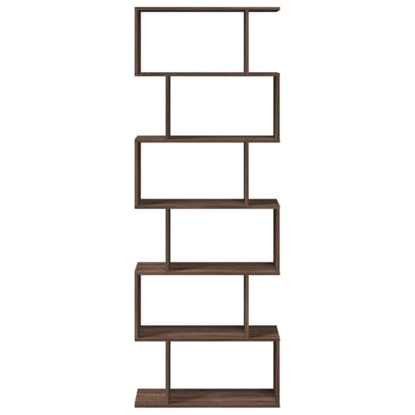 vidaXL Romdeler bokhylle 6 lag brun eik 70x24x193 cm konstruert tre