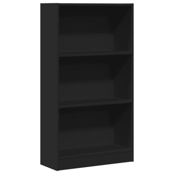 vidaXL Bokhylla svart 60x24x109 cm konstruerat trä