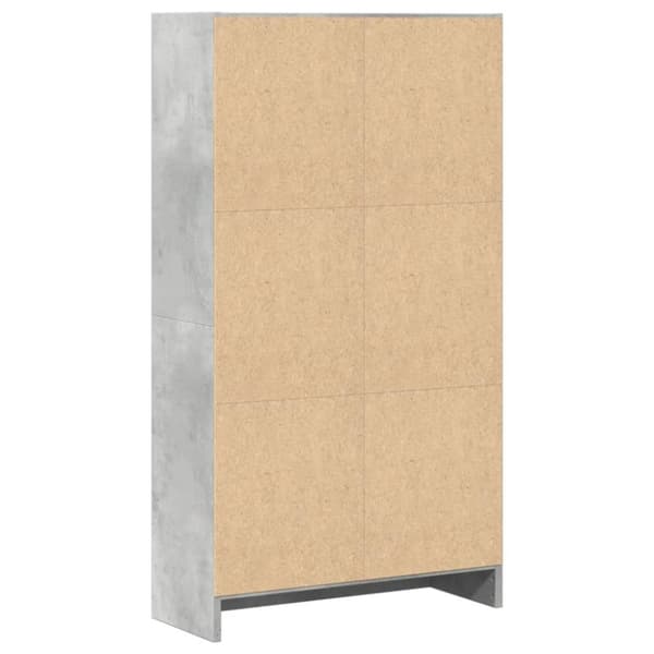 vidaXL bogreol 60x24x109 cm konstrueret træ betongrå