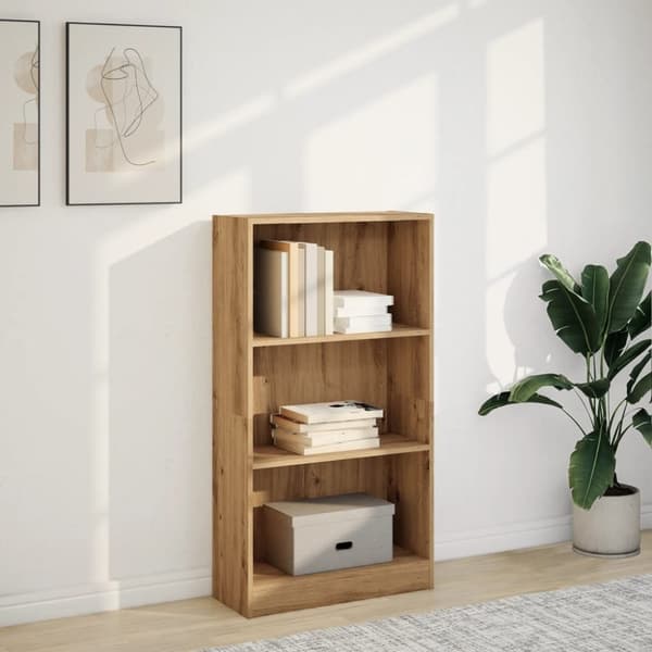 vidaXL bogreol 60x24x109 cm konstrueret træ egetræsfarvet