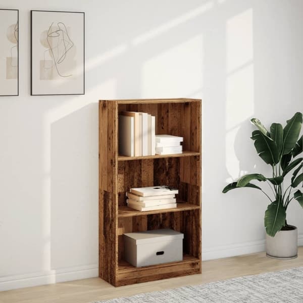 vidaXL Bokhylle gammelt tre 60x24x109 cm konstruert tre