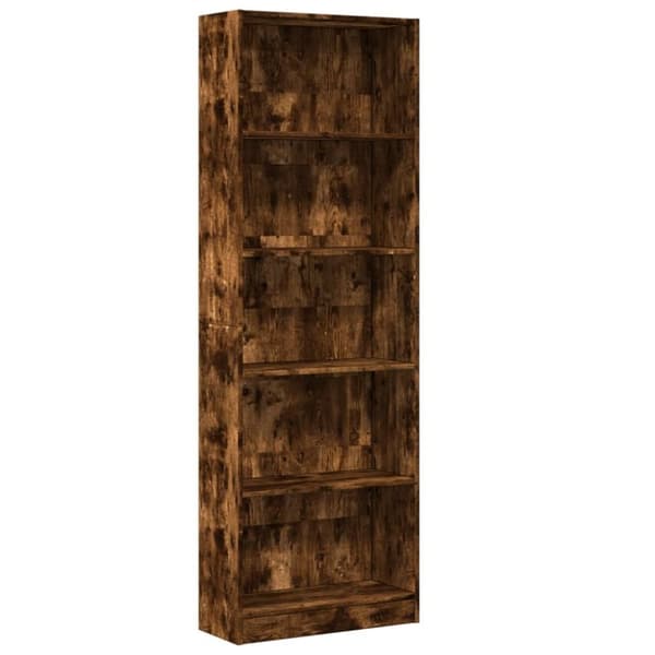 vidaXL Kirjahylly savutammi 60x24x176 cm tekninen puu