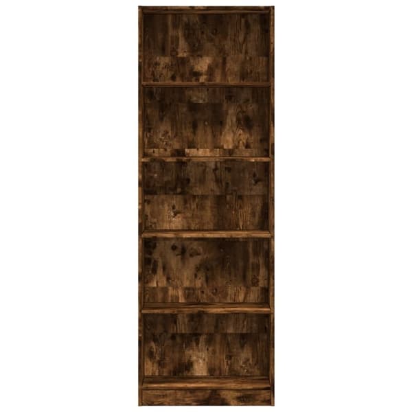 vidaXL Kirjahylly savutammi 60x24x176 cm tekninen puu