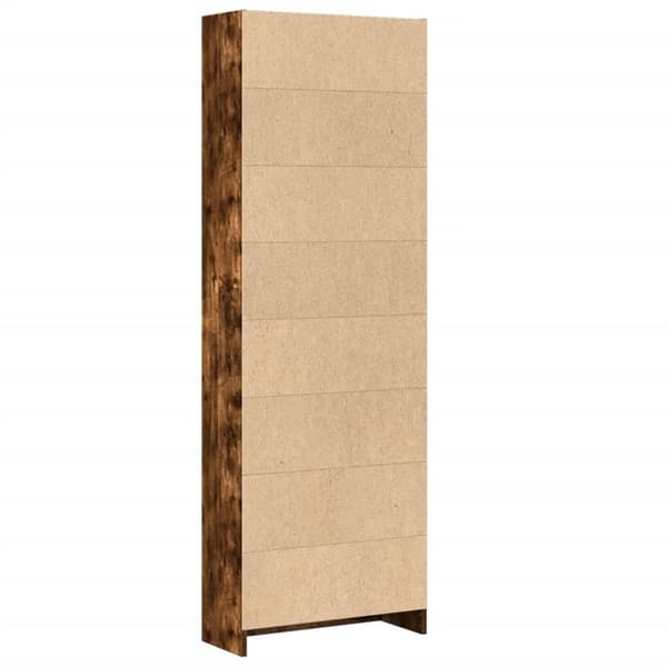 vidaXL Kirjahylly savutammi 60x24x176 cm tekninen puu