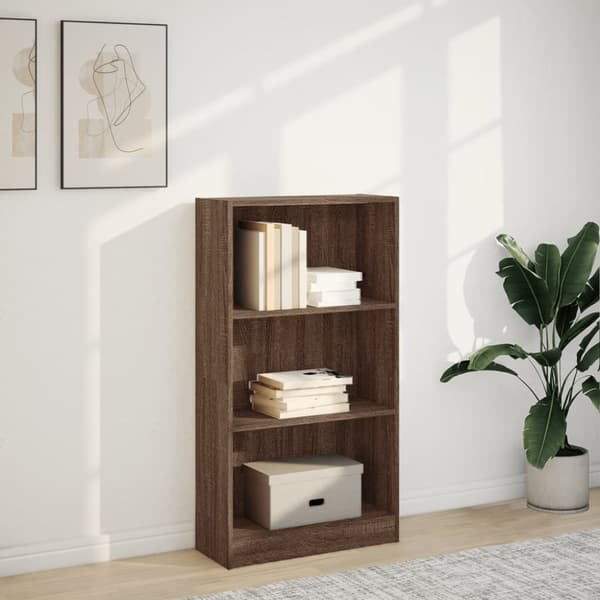 vidaXL Kirjahylly ruskea tammi 60x24x109 cm tekninen puu