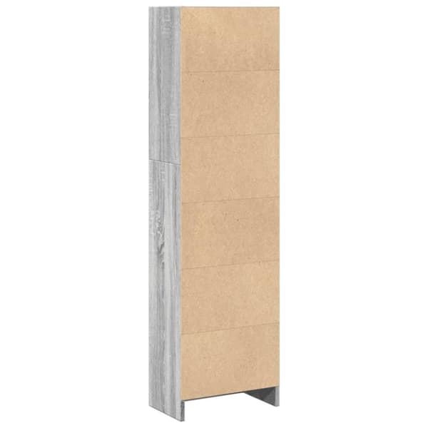 vidaXL Kirjahylly harmaa Sonoma 40x24x143 cm tekninen puu