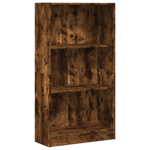 vidaXL bogreol 60x24x109 cm konstrueret træ røget egetræsfarve
