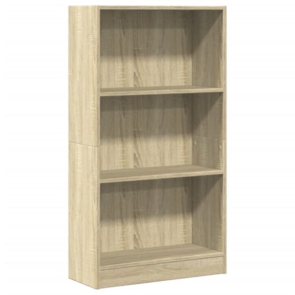 vidaXL Kirjahylly Sonoma-tammi 60x24x109 cm tekninen puu