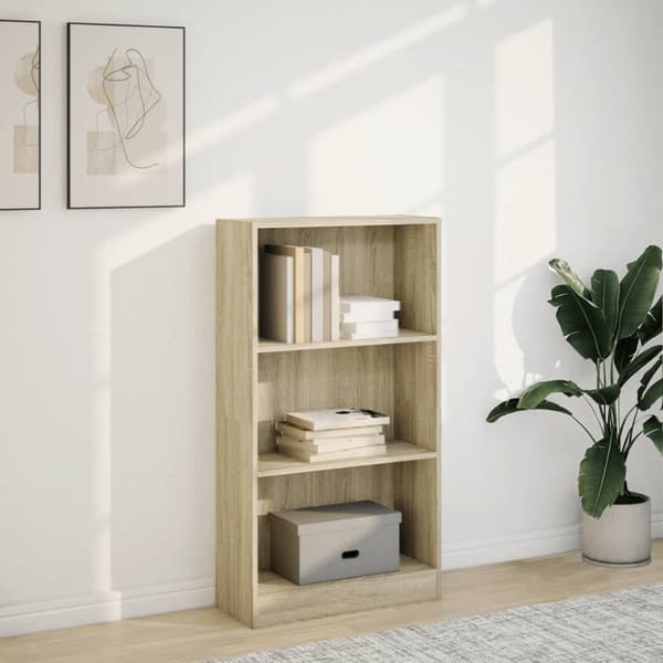 vidaXL Kirjahylly Sonoma-tammi 60x24x109 cm tekninen puu