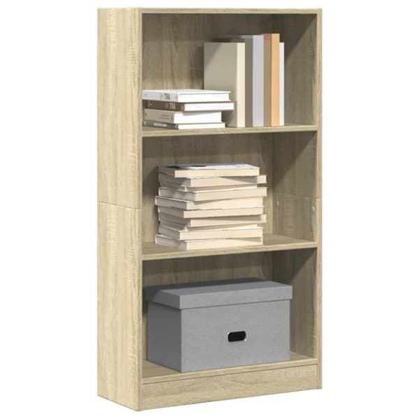 vidaXL Kirjahylly Sonoma-tammi 60x24x109 cm tekninen puu