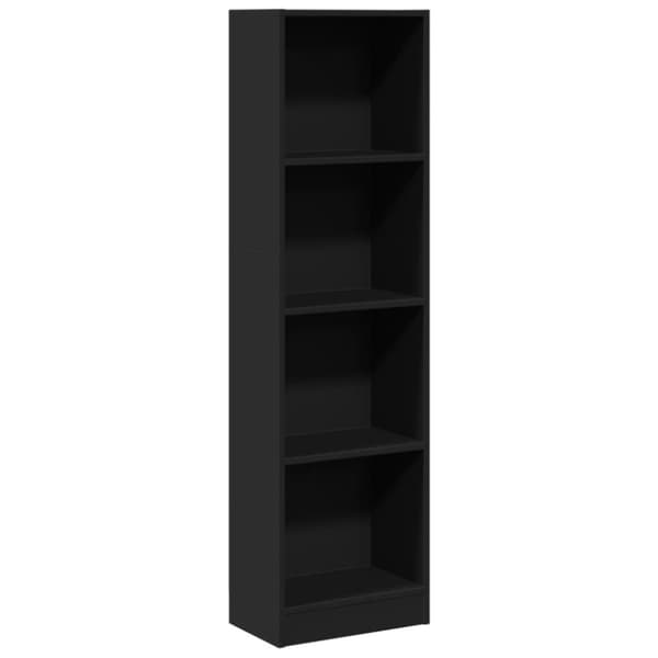 vidaXL Bokhylle svart 40x24x143 cm konstruert tre