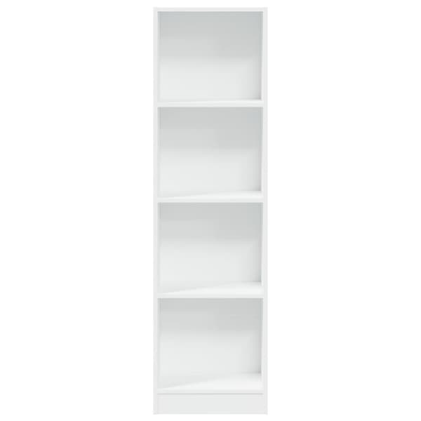 vidaXL Bokhylla vit 40x24x143 cm konstruerat trä