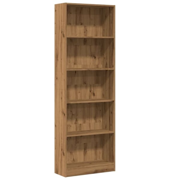 vidaXL Bokhylle artisan eik 60x24x176 cm konstruert tre