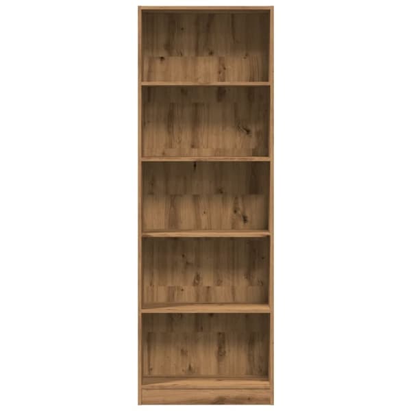 vidaXL Bokhylle artisan eik 60x24x176 cm konstruert tre