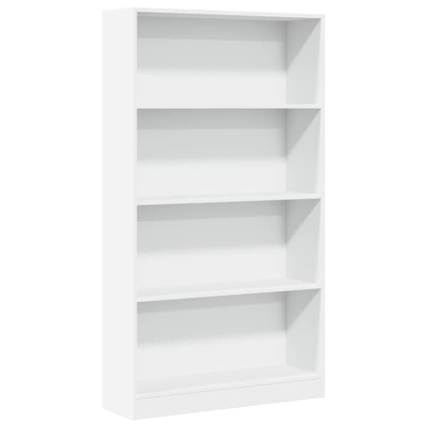 vidaXL Bokhylle hvit 80x24x143 cm konstruert tre