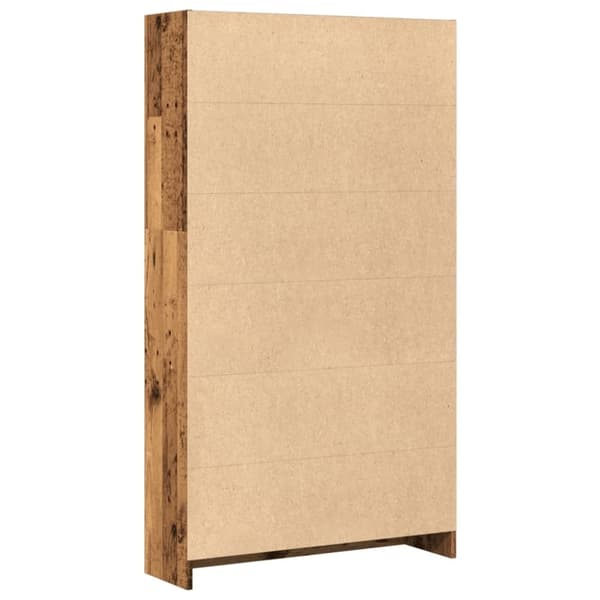 vidaXL Bokhylle gammelt tre 80x24x143 cm konstruert tre