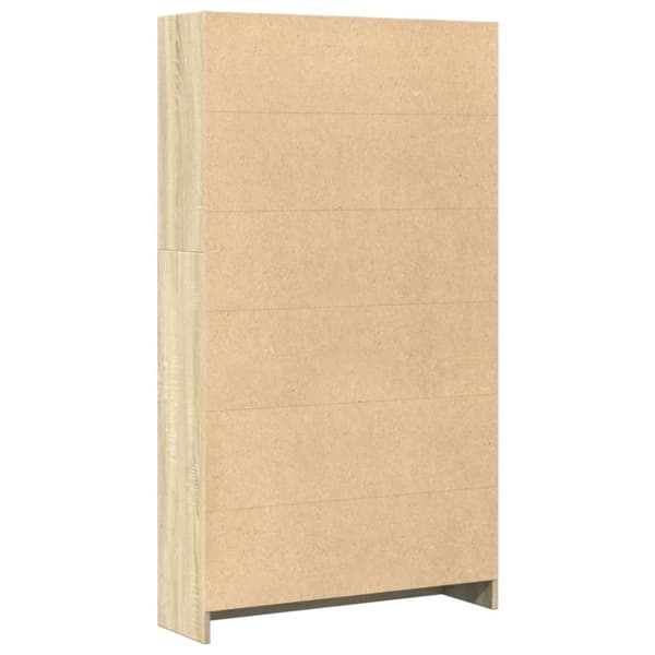 vidaXL Bokhylle sonoma eik 80x24x143 cm konstruert tre