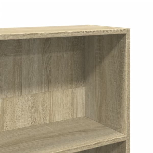 vidaXL Bokhylle sonoma eik 80x24x143 cm konstruert tre