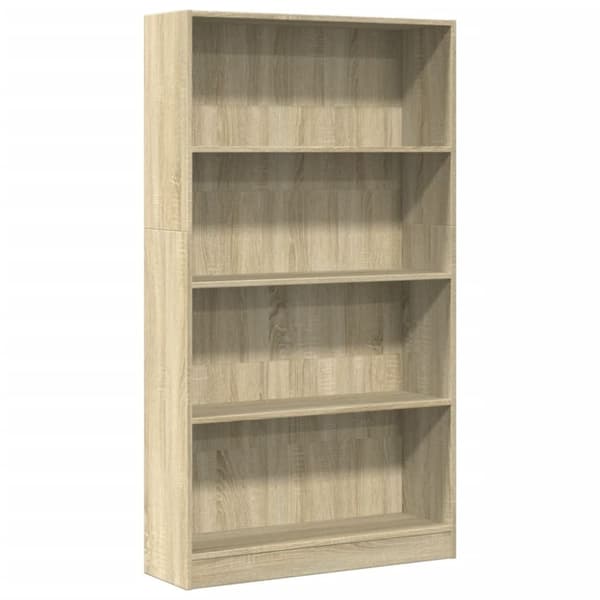 vidaXL Bokhylle sonoma eik 80x24x143 cm konstruert tre