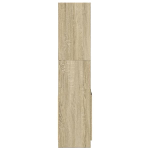 vidaXL Highboard sonoma eik 63x33x140 cm konstruert tre
