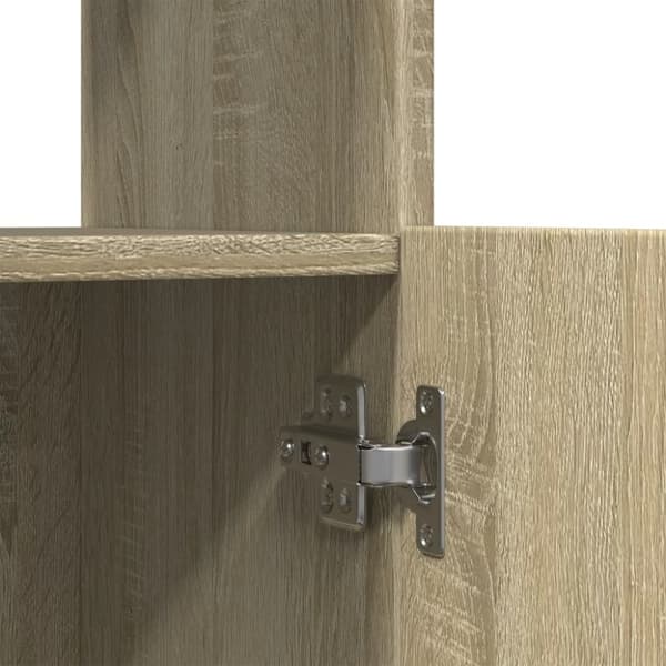 vidaXL Highboard sonoma eik 63x33x140 cm konstruert tre