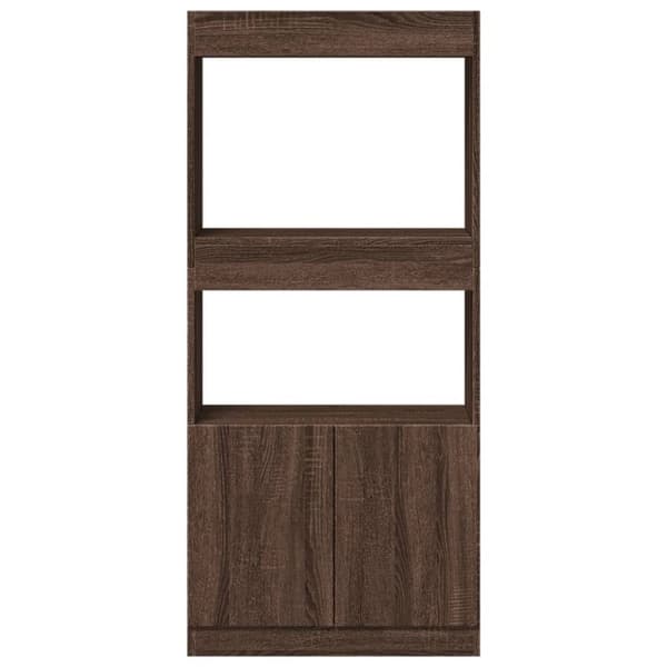 vidaXL Highboard brun eik 63x33x140 cm konstruert tre