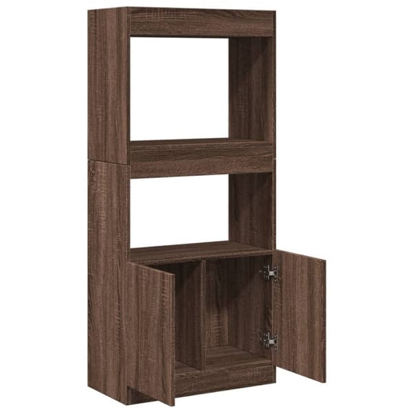 vidaXL Highboard brun eik 63x33x140 cm konstruert tre