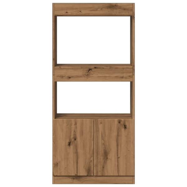 vidaXL Highboard artisan eik 63x33x140 cm konstruert tre
