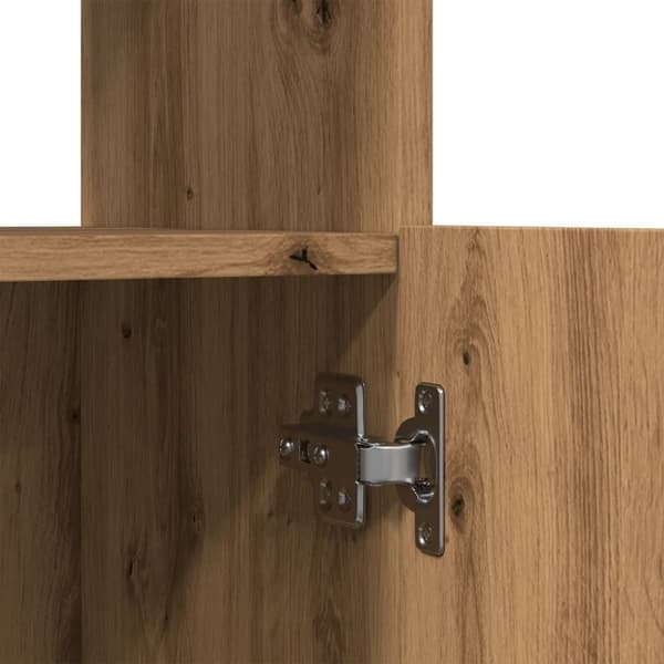 vidaXL Highboard artisan eik 63x33x140 cm konstruert tre