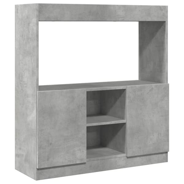 vidaXL Highboard betonggrå 92x33x100 cm konstruert tre