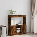 Miniatyrbilde 4 av 11: vidaXL Highboard røkt eik 92x33x100 cm konstruert tre