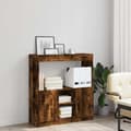 Miniatyrbilde 5 av 11: vidaXL Highboard røkt eik 92x33x100 cm konstruert tre