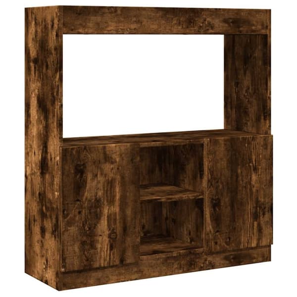 vidaXL Highboard røkt eik 92x33x100 cm konstruert tre