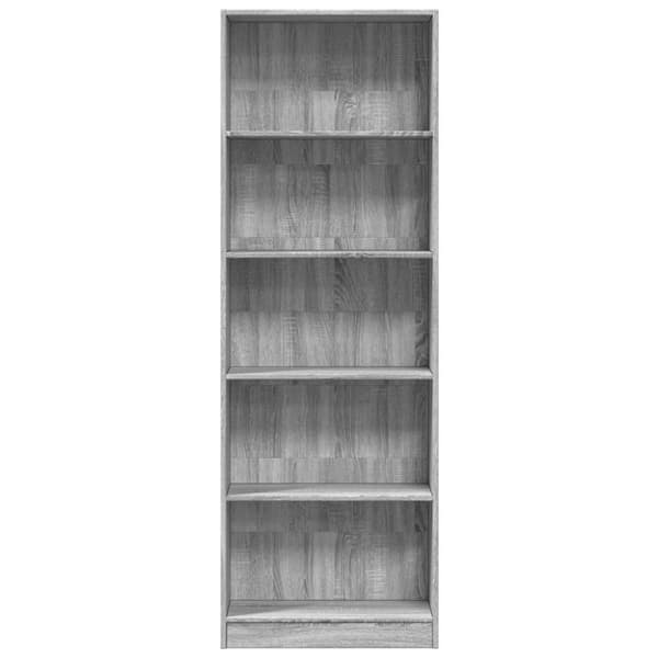 vidaXL Bokhylle grå sonoma 60x24x176 cm konstruert tre