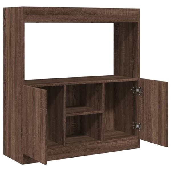 vidaXL Highboard brun eik 92x33x100 cm konstruert tre