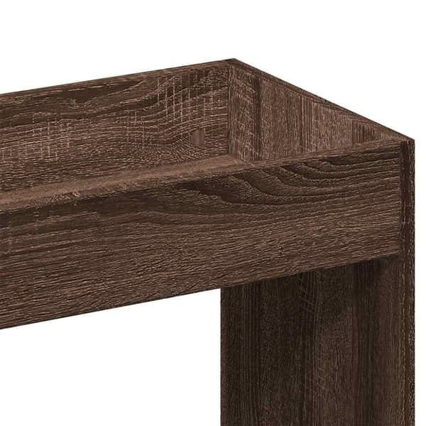 vidaXL Highboard brun eik 92x33x100 cm konstruert tre