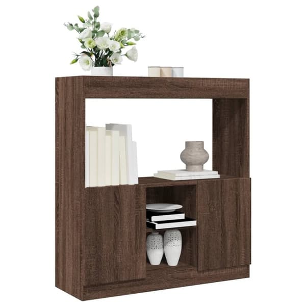 vidaXL Highboard brun eik 92x33x100 cm konstruert tre