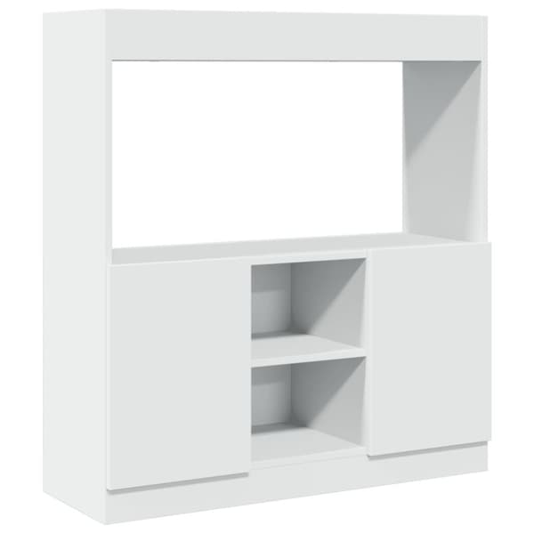 vidaXL Highboard hvit 92x33x100 cm konstruert tre