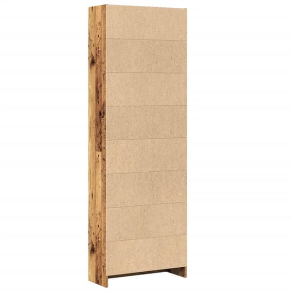 vidaXL Kirjahylly vanha puu 60x24x176 cm tekninen puu