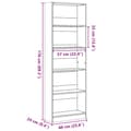 Pikkukuva 10 / 11: vidaXL Kirjahylly vanha puu 60x24x176 cm tekninen puu
