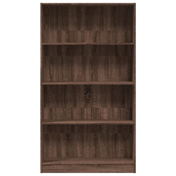vidaXL Kirjahylly ruskea tammi 80x24x143 cm tekninen puu