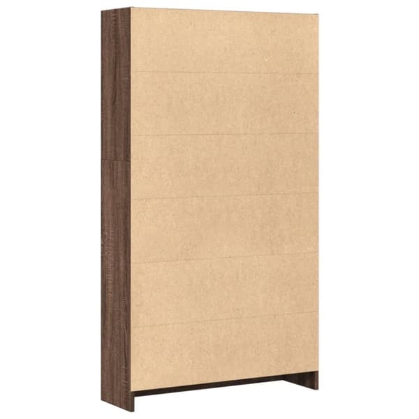 vidaXL Kirjahylly ruskea tammi 80x24x143 cm tekninen puu