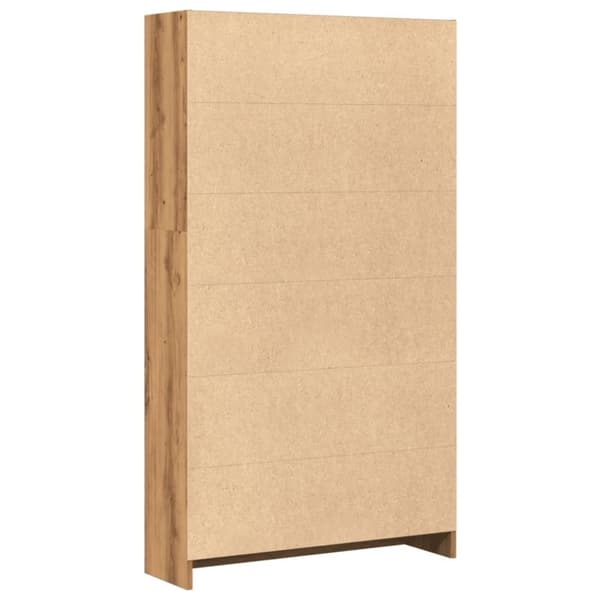 vidaXL Kirjahylly artesaani tammi 80x24x143 cm tekninen puu